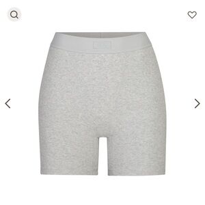 SKIMS Cotton Rib Boxer Light Heather Grey Size Small never worn, washed once